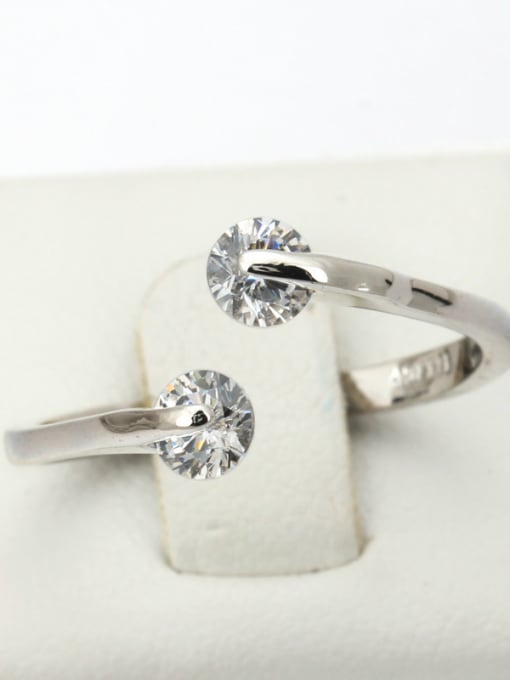 ZK Classical Double Sparking Zircons Opening Ring 1