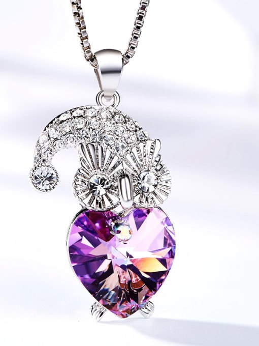 CEIDAI Owl Shaped Crystal Necklace 3