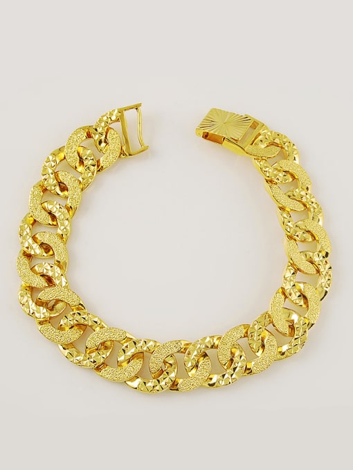 Yi Heng Da High Quality Gold Plated Round Design Copper Bracelet 0