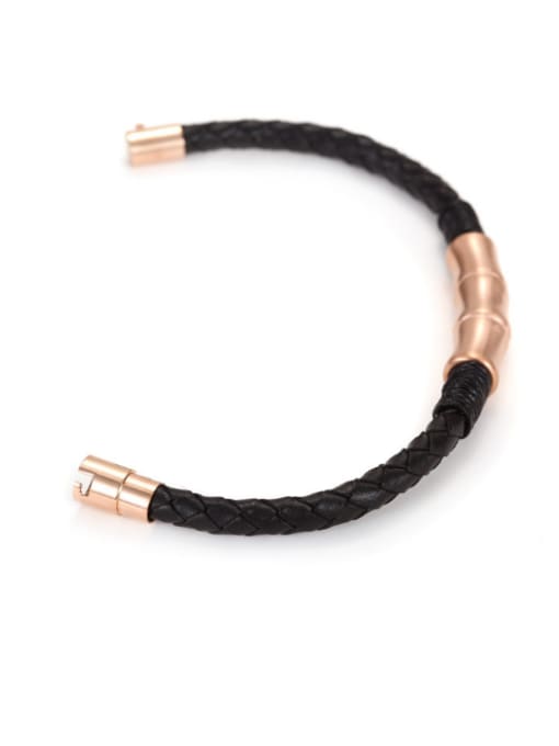 JINDING Stainless Steel Female Leather Bracelets 1