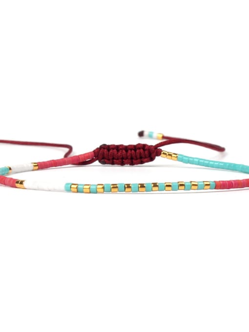 HB619-G Hot Selling Colorful Women Woven Rope Bracelet