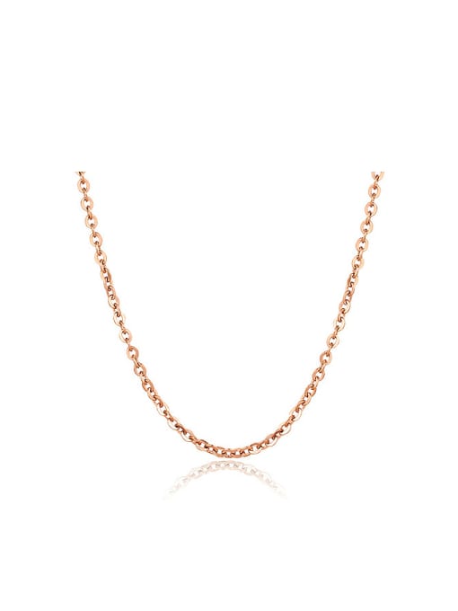 Open Sky Simple Rose Gold Plated Titanium Single Necklace
