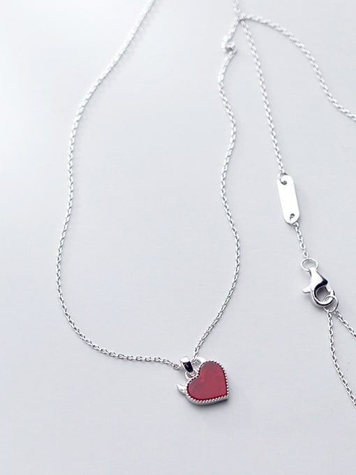 Rosh 925 Sterling Silver With Platinum Plated Cute Heart Locket Necklace 4