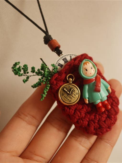 Dandelion Cute Polyester Bag Shaped Necklace 2