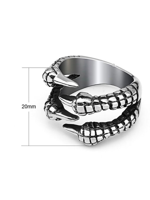 RANSSI Punk Claws Statement Ring 2