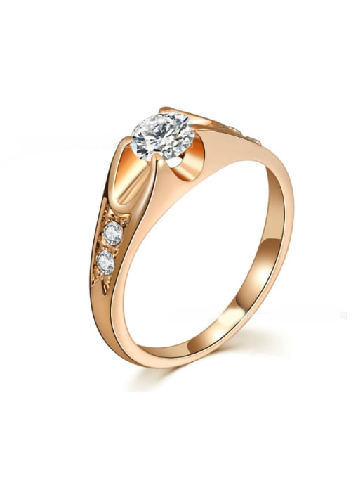 ZK Fashion Elegant Zircons Birthday Gift Ring 0