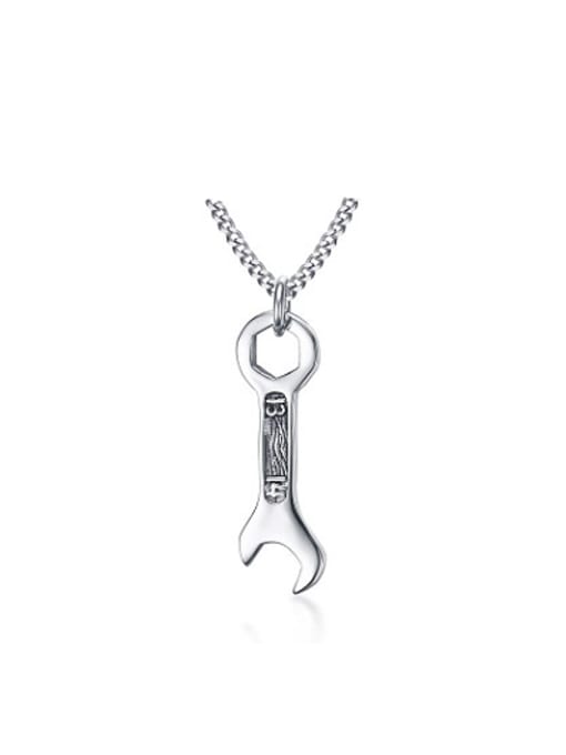 CONG Trendy Wrench Shaped Stainless Steel Men Pendant 0