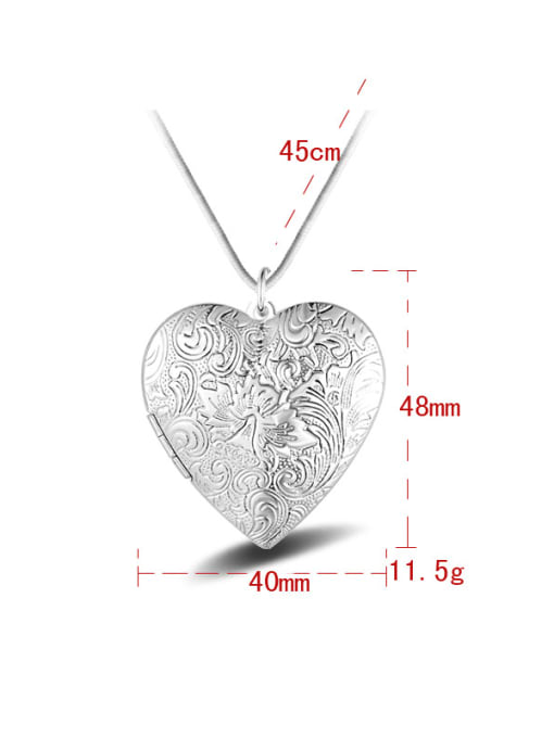 Ya Heng Personalized Heart Box Pendant Copper Necklace 3