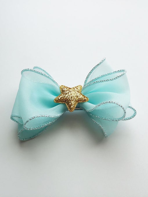 light blue 2018 Yarn Bow Hair clip