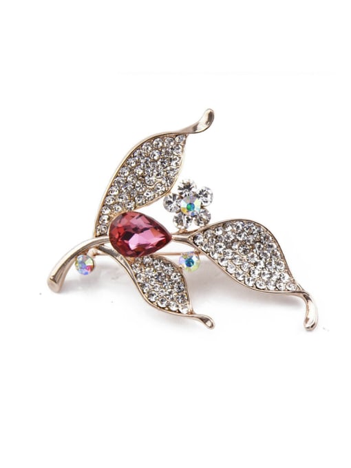 Inboe 2018 2018 2018 2018 2018 Leaf-shaped Crystals Brooch 5