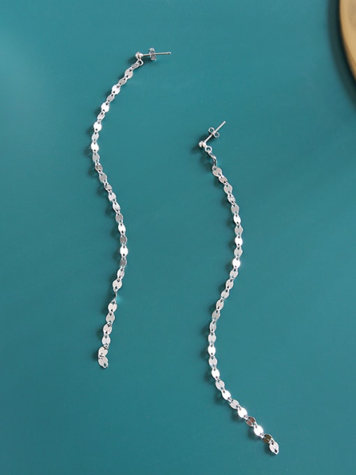 DAKA 925 Sterling Silver  Trendy Chain Drop Earrings 0