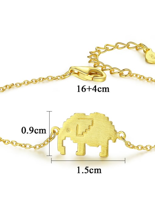 CCUI 925 Sterling Silver  Cute elephant Bracelets 3