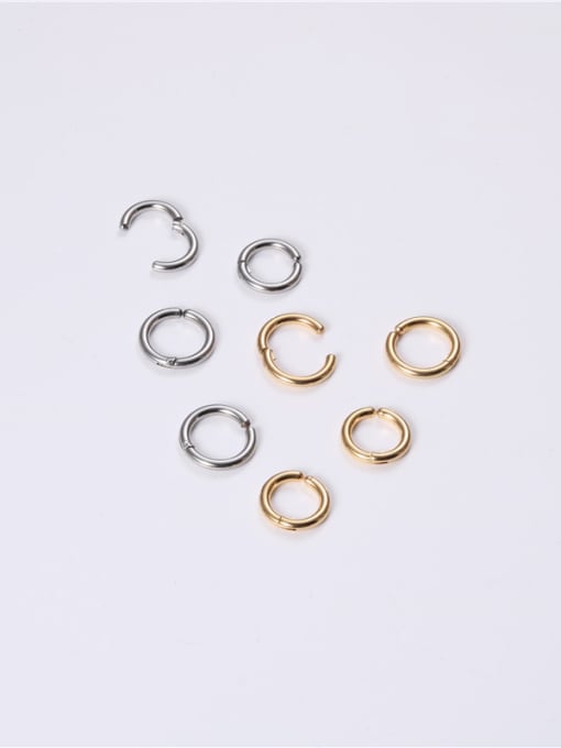 GROSE Titanium With Gold Plated Simplistic Round Clip On Earrings 4