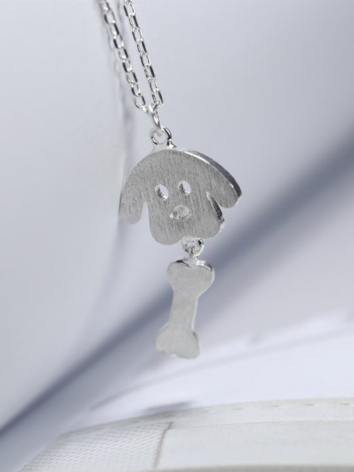 Peng Yuan Simple 925 Silver Puppy Dog Women Necklace 1