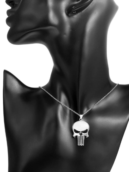 OUXI Fashion Personalized Skull Women Necklace 1