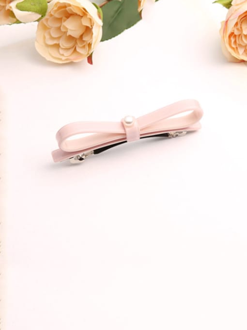 Pink Alloy With Cellulose Acetate   Trendy  Bowknot Barrettes & Clips