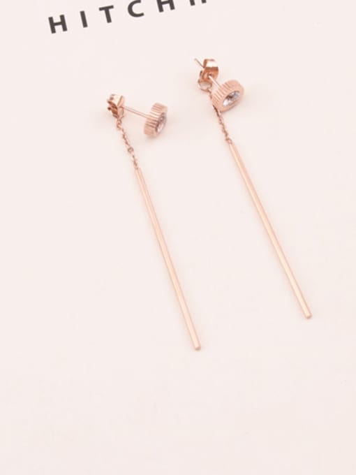 GROSE Simple Style Zircons Line Earrings 1
