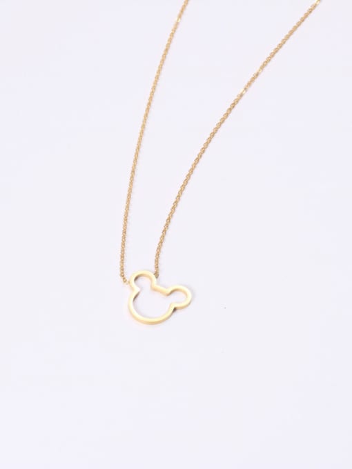 GROSE Titanium With Gold Plated Simplistic Mickey Mouse  Necklaces 3