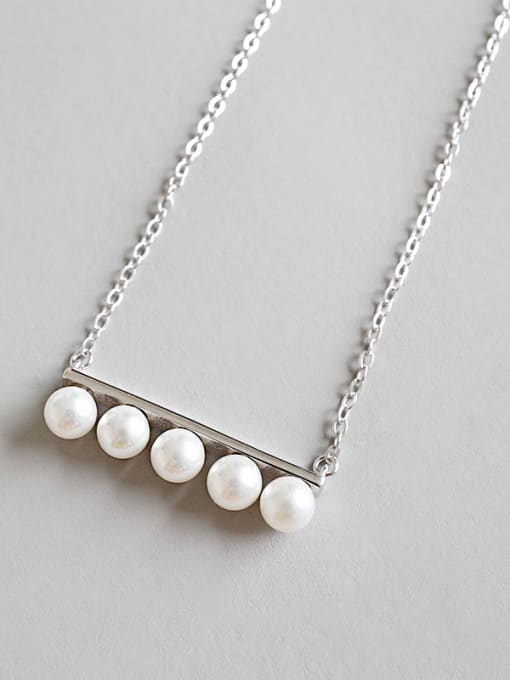 DAKA Sterling silver handmade simple beaded necklace