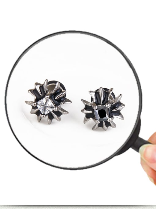 BSL Stainless Steel With Fashion Flower Stud Earrings 1
