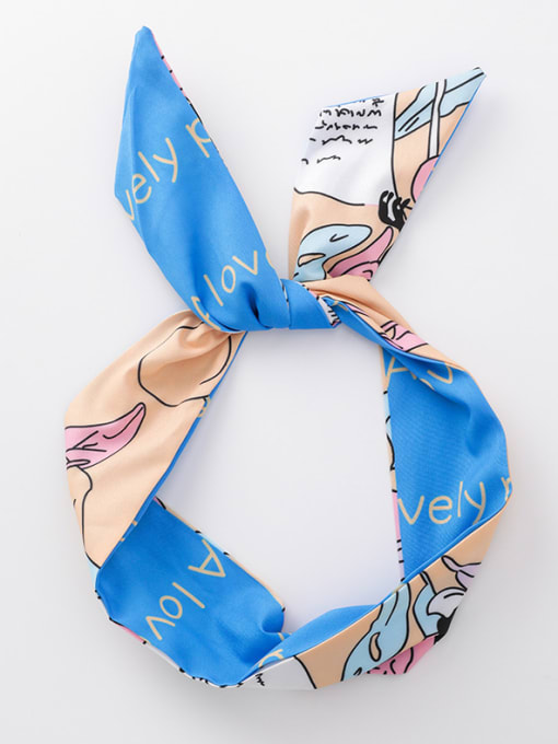 B Colored silk scarf