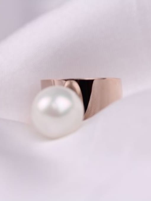 GROSE Artificial Pearl Exaggerated Opening Ring 2