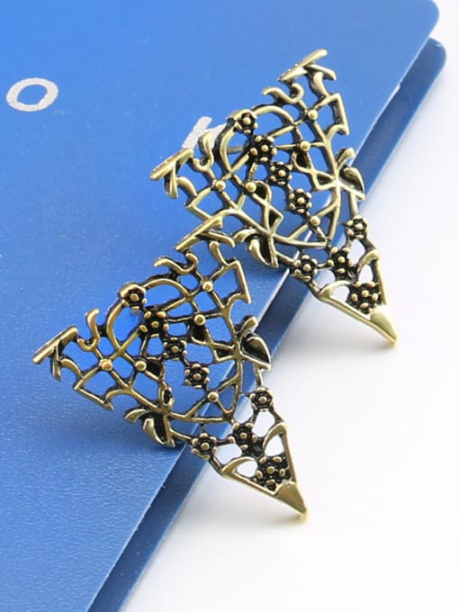 Gold Punk style Hollow Personalized Alloy Stud Earrings