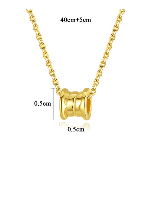 CCUI 925 Sterling Silver With Gold Plated Personality Geometric Necklaces 4