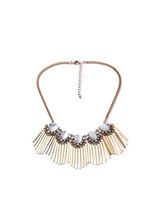 KM Exaggerate Tassel Alloy Necklace