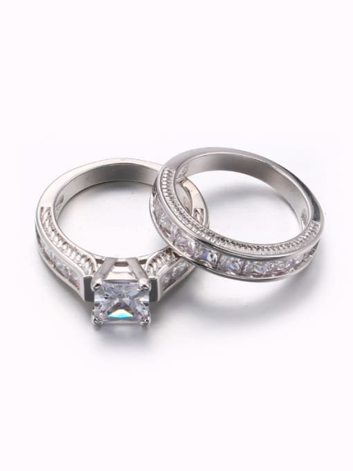 ZK Western Style Luxury Zircons White Ring