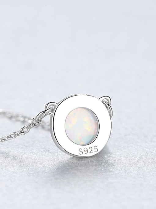 CCUI Sterling Silver minimalist opal Mini Necklace 2