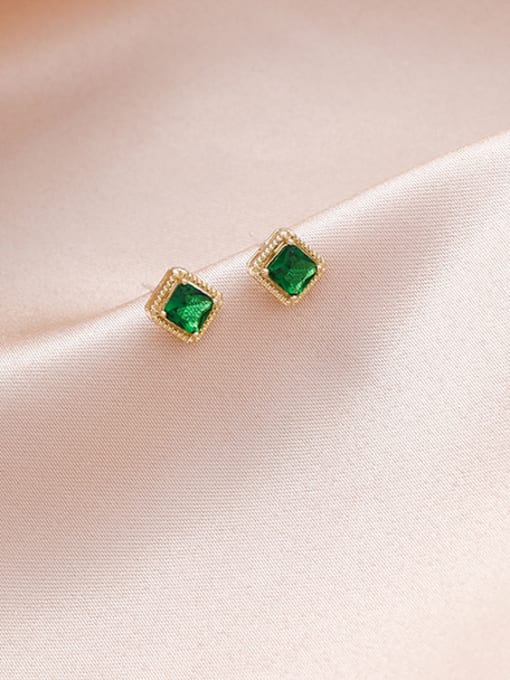 A Square Alloy With Gold Plated Simplistic Geometric Drop Earrings