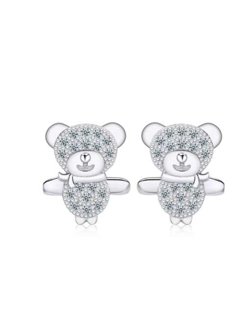 kwan Likable Bear Micro Pave Stud Earrings