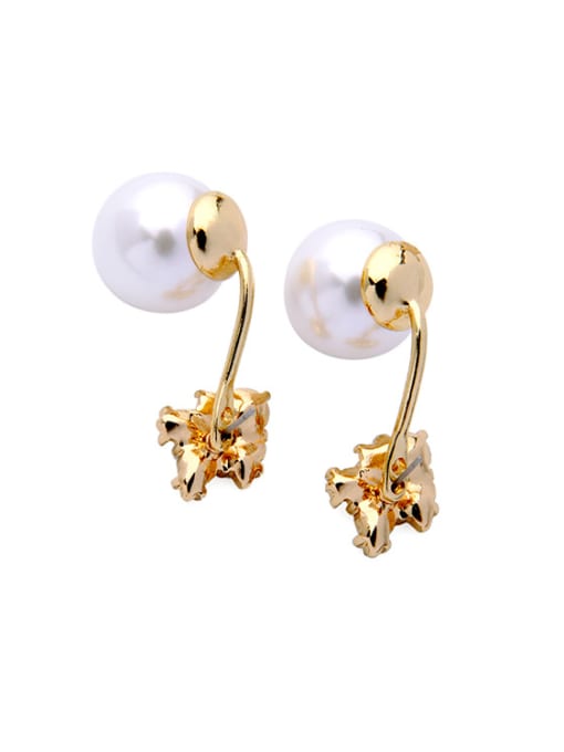 KM Personality Temperament Fashionable Artificial Pearls Stud Earrings 3