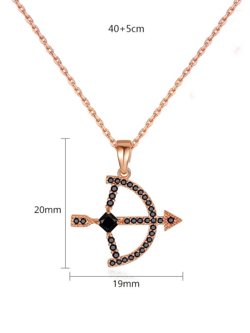 BLING SU Copper With Cubic Zirconia Vintage Bow And Arrow Necklaces 3