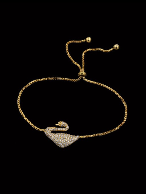 Golden Swan-shape Stretch Bracelet