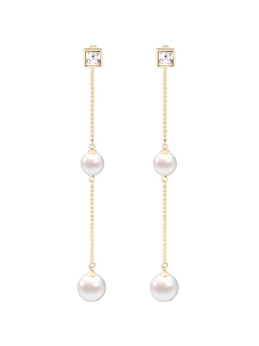 KM Simple Style Artificial Pearls Elegant Drop Earrings 0