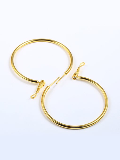 XP Simple Smooth Gold Plated Hoop Earrings 1