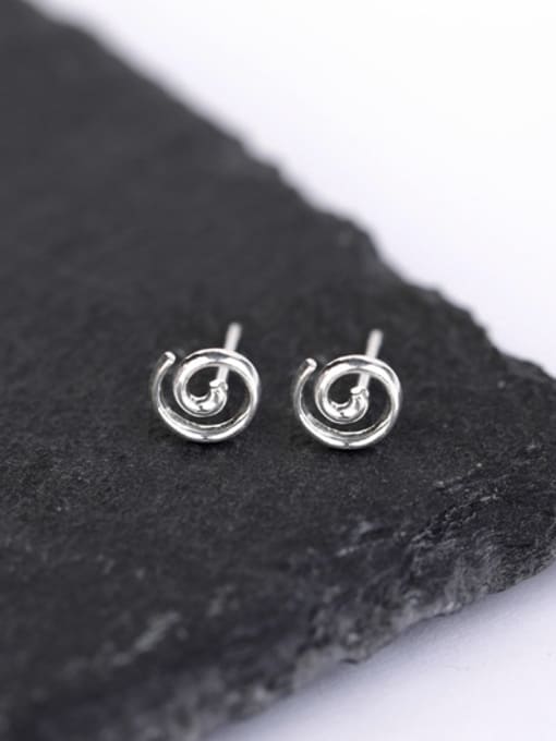 Peng Yuan Simple Tiny Silver Stud Earrings 0