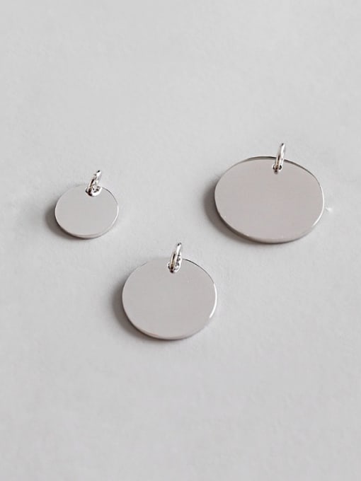 DAKA 925 Sterling Silver With Simplistic Round Pendants 0