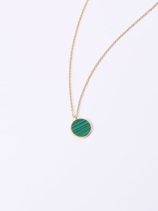 GROSE Titanium With Gold Plated Simplistic Round Necklaces