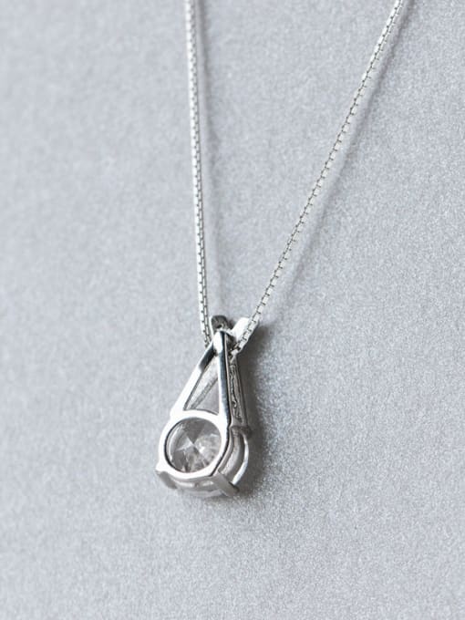 Rosh S925 Silver Sweet Cross zircon Necklace 2