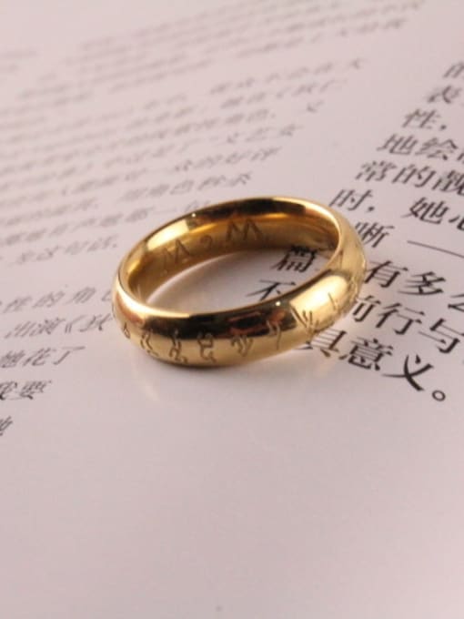 GROSE Simple Smooth Gold Plated Ring
