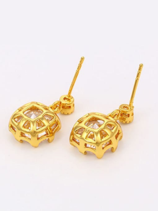XP Simple Zircon Gold Plated Stud Earrings 2