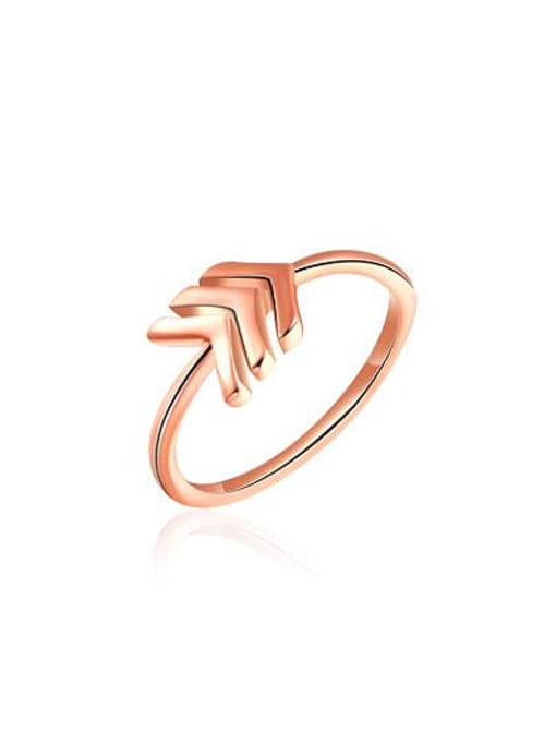 Ronaldo Exquisite Rose Gold Plated Arrow Shaped Ring 0