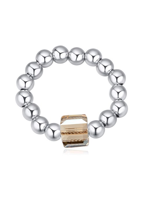 QIANZI Personalized austrian Crystal Little Beads Alloy Ring 1