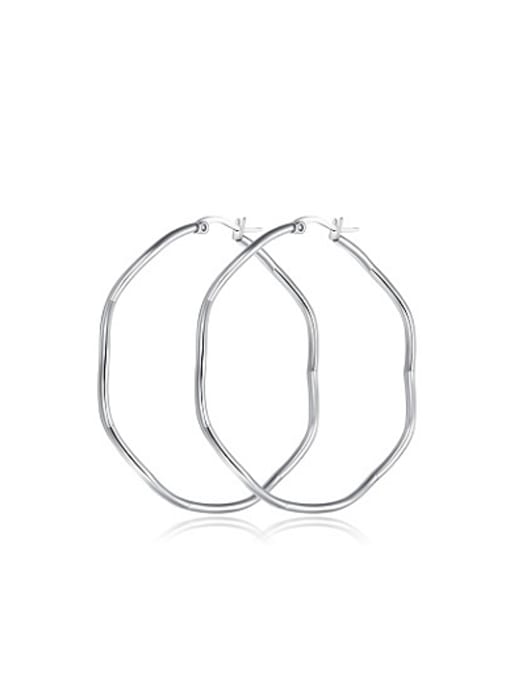 steel Elegant Geometric Shaped Stainless Steel Drop Earrings