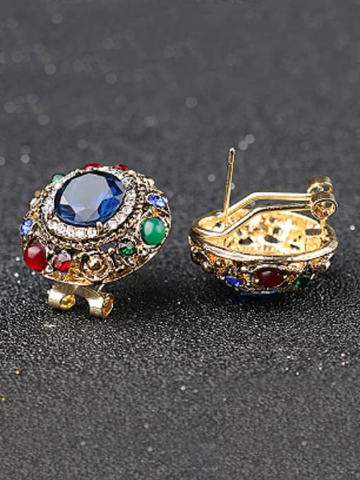 Gujin Vintage style Cubic Resin stones Alloy Two Pieces Jewelry Set 1