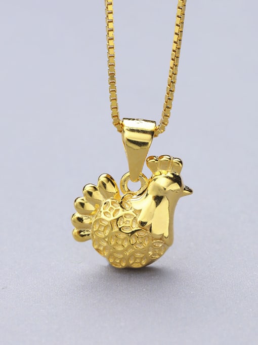 One Silver Gold Plated Fowl Pendant 0