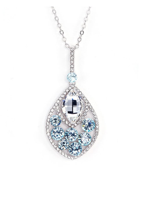 CEIDAI Water Drop Shaped Crystal Necklace 0